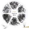 Premade Fans Eyelash Extensions 600 pcs Small Base Promade Loose Fans Stable C Curl 9-14mm Mix Lengths Short Stem Pre Made Volume Lashes with Reusable Silicone Pad by EMEDA (10D 0.07 C 9-14mm)