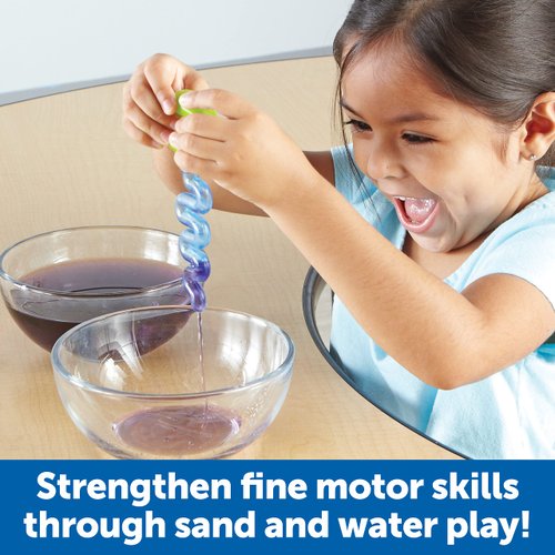 Learning Resources Sand & Water Fine Motor Set, Construction Toy, 4 Pieces, Ages 3+