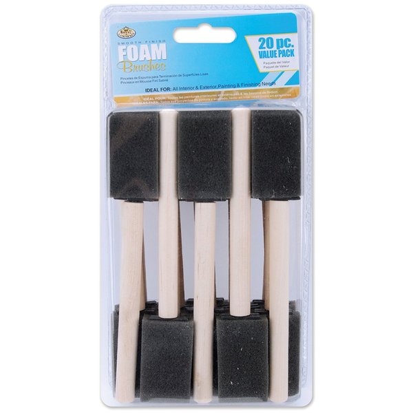 ROYAL BRUSH RFOMW Foam Brushes, 1"