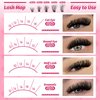 Eefofnn DIY Lash Extension Kit Fluffy Mink Cluster Lashes Kit Natural Volume Eyelashes Extensions with Lash Bond and Seal Tweezers 50D Eyelash Clusters 10-18MM Fluffy Individual Lashes Extension Kit