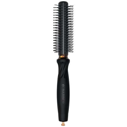 Olivia Garden OG Barber round brush with Ceramic Coated Barrel, quick drying and v-shaped bristles for easy styling on men hair, 3/4 inch