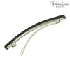 Parcelona French Long and Thin Black Celluloid Hair Clip Barrette