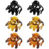 AUEAR, Octopus Clip Jaw Hair Claw Spider Hair Claw Clips Hairpins for Thick Hair (Mixed Color, 6 Pack, 2.36"x1.57")