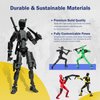 Outgoto Pre-Assembly 3D Printed 5.54'' Dummy13 Action Figure, Multi-Jointed Tian13, Articulated T13 Desktop Decoration,12 in 1 Accessories, Best Birthday Festival Gift (White+White)
