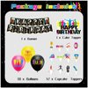 Running Party Decorations Running Birthday Decorations Set, Sports Fitness Party Supplies Includes Birthday Banner, Cake Topper, Cupcake Toppers, Latex Balloons