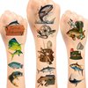 20 Sheets(120PCS) Gone Fishing Fish Temporary Tattoos Gone Fishing Party Favor for Birthday Party Supplies Fishing Party Decorations, Fathers Day, Retirement, Baby Shower for Kids Boys Adults