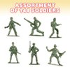 ArtCreativity Little Green Army Men Toy Soldiers, Bulk Pack of 144 Military Toys Figurines, Plastic Army Guys Playset, Action Figures in Assorted Poses, Fun Gift and Party Favors for Boys and Girls