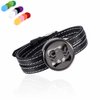 constantlife for Kids Adult Stainless Steel Allergy Free Aromatherapy Prefume Essential Oil Diffuser Lockets Leather Band Bracelet (Black)