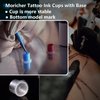 100pcs Tattoo Ink Caps with Base 11 * 10mm for Makeup Pigment Clear Container Cup Moricher Tattoo Accessory