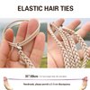 1 Pack Green Ponytail Holders for Long Thick Curly Hair, Elastic Hair Ties No Damage for Sports Strong Braided Hair Bands for Women Spiral Pony Tails Wrap Hair Tie for Water Wind Swim Skiing Surfing