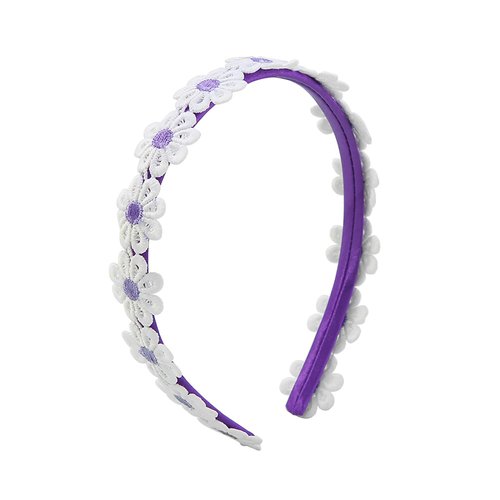Totelux Flower Headband Purple Daisy Hair Bands Cute Embroidery Flowers Hair Accessories for Women Girls Birthday Wedding Party Supplies