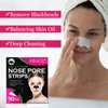 AIQIUSHA Blackhead Remover Pore Nose Strips,90PCS Deep Cleansing Nose Strips with Natural Charcoal for Instant Blackhead Removal and Pore Unclogging for Women(Red)