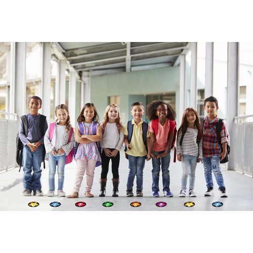 SICOHOME Line Up Spots for Classroom Floor Stickers for Classroom 36pcs Vinyl Line Up Dots 4" Removable Number Stickers for Class Decorations Kindergarten Preschool Back to School Teacher Supplies