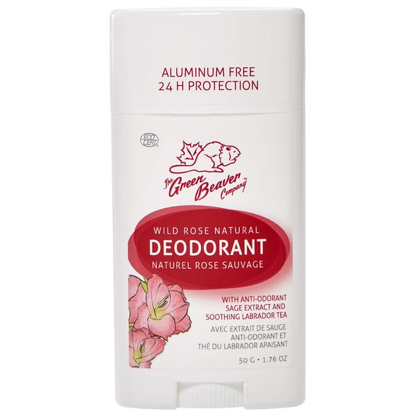 Green Beaver The Company 24 Hour Protection & Aluminum Free Wild Rose Natural Deodorant Stick, 1.76 Oz