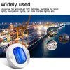 ALFU 4PCS Blue DC12V 6 LED Side Marker Light Navigation Lights Waterproof Marine Boat Yacht Round Transom Anchor Stern Lights Lamp Courtesy Light with Chrome Bezel