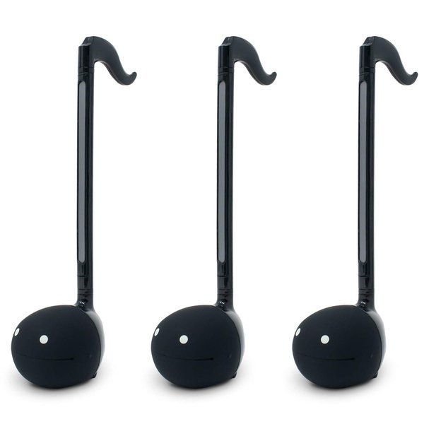 Otamatone Japanese Electronic Musical Instrument Portable Music Synthesizer from Japan by Maywa Denki Studio Award Winning, Educational Fun Gift for Children, Teens & Adults - Black (Set of 3) [Eng]