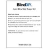 BlindDIY™ Clear Mini Blind Slat Repair Kit-Clear Blind Repair Tabs with String Holes- Clear Blind Fixers-Horizontal Blinds Replacement Slats