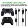 2 Pack 10ft PS4 Controller Charging Cable, Play and Charger Data Sync Cord for Sony Playstation 4/ PS4 Pro/ PS4 Slim/ PS4 Controllers, Microsoft Xbox One X/One S/One Elite/One Controllers