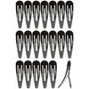 LLTGMV 2 Inch Hair Barrettes for Women, Metal Snap Hair Clips Accessories, Barrettes for Thin Hair - 20 Pack Black