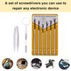 Eyeglass Repair Kit, Glasses Repair Tools with Glasses Screws, Precision Screwdriver kit, Cleaning Cloth and Tweezers, Suitable for Eyeglass, Mobile Phones, Watches