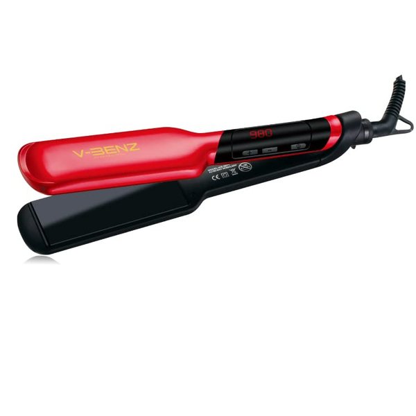 Permanent Ceramic Coating Professional Hair Straightener/Hair Splint | Red Color & Flat Iron