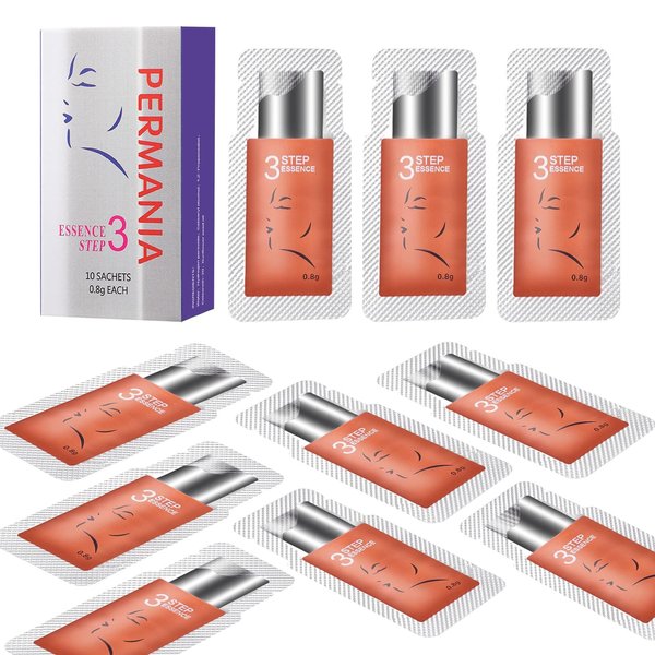 PERMANIA Lash Lift Kit,Separate Steps Products for Salon or at Home, Steps 10 Sachets of 0.8g/0.03oz Each Prep (STEP#3)