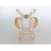 Generic Small clear transparent peachy pink flower hair claw clip for thin fine hair