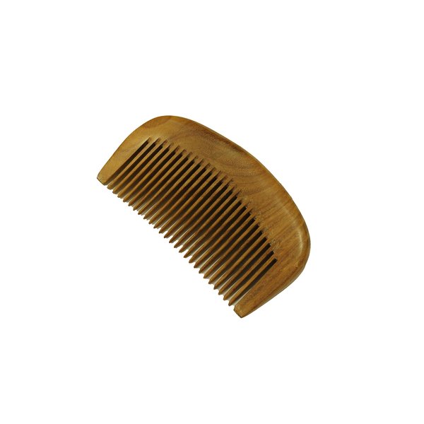 Beard Comb, Moustache Comb, Medium Tooth Comb, Handmade Green Sandalwood Hair Comb - WC073 by Ricocoinc