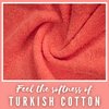 4 Piece 13” × 13” Soft Turkish Cotton Washcloths for Bathroom, Kitchen, Hotel, Spa, Gym & College Dorm | Absorbent and Super Soft Washcloth Set for Body & Face, Baby and Adults - Coral
