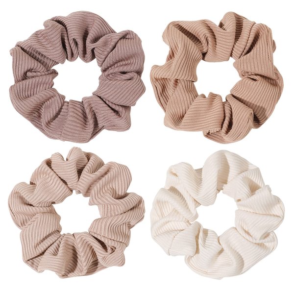 Ivyu Hair Scrunchies for Women's, for Girls Big Cotton Scrunchies Both for Thick Hair or Thin Hair Curl Hair No Crease Ponytail Holder No Hurt Your Hair, Brown Serice