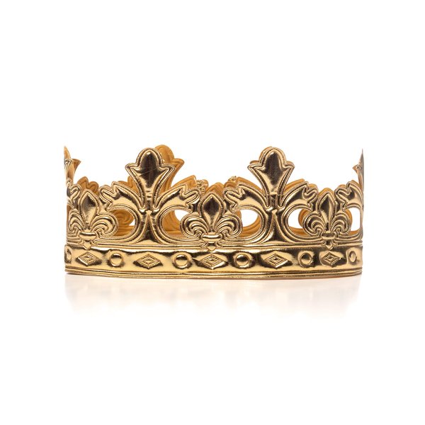 Little Adventures Soft Golden and Silver Prince and King Crowns Dress Up Costume Accessory (Gold Prince)