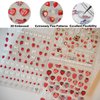 CESTSIREN Strawberry Lace Nail Art Stickers 3D Embossed Nail Decals for Nail Art Design Self-Adhesive Nail Accessories for Women Nail Art Supplies 3 Sheets