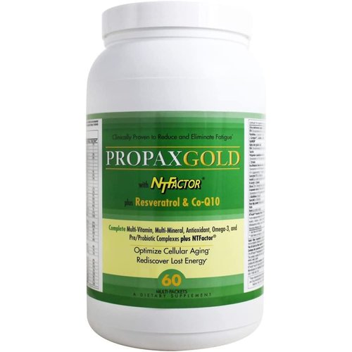 Vitamin and Mineral Propax Gold With NTFactor® - Natural Energy Booster For Chronic Fatigue - Multi-vitamin and Multi-mineral Supplement With Amino Acids, Antioxidants & Fatty Acids And More - 60 Pack
