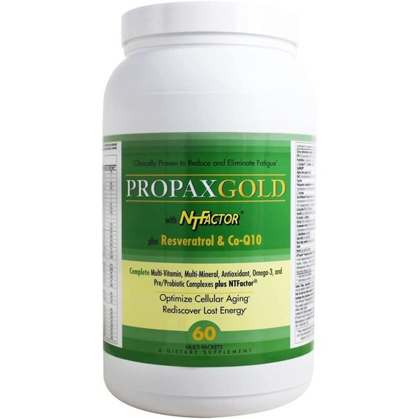 Vitamin and Mineral Propax Gold With NTFactor® - Natural Energy Booster For Chronic Fatigue - Multi-vitamin and Multi-mineral Supplement With Amino Acids, Antioxidants & Fatty Acids And More - 60 Pack