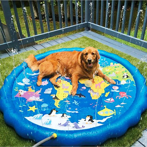 Magifire Sprinkler Splash Pad for Toddlers 1-3, 59 In., Water Toys for Dogs, Kids, Outdoor Baby Toys Ideal for Playtime and Cooling Off Outside, Easy to Setup, Ideal for Summer and Backyard Activities
