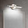 JUSHENG Modern Bathroom Vanity Light Fixtures Brushed Nickel Indoor LED Wall Sconce Lamps Over Mirror Lighting 16.54" Inch Cool White 6000K 7W 110V AC