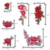 BronaGrand 12 Pieces 6 Pairs Embroidered Patches Various Rose Flower Sew on Patch for DIY Art Craft,Clothings,Jeans