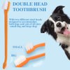 Qubccum 8 Pack Small Dog & Cat Toothbrush Kit, 360º Pet Toothbrush/Mini Head/Dual Head / 10000 Ultra-Soft Bristles Tooth Brush/Finger Toothbrushs for Cat Kitten Doggie Dental Care, Oral Hygiene
