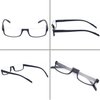 Kerecsen Reading glasses 2 Pair Half Moon Half Frame Readers Spring Hinge Men and Women Glasses (2 Pack Black, 1.25)