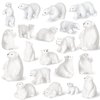 20 Pieces Polar Bear Animal Toy Figurines Set Includes Baby Bears 3D Model Educational Toys Bear Cake Toppers Christmas Birthday Gift for Boys and Girls Cake Decoration Craft Home Decoration