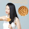Bamboo Hair Brush for Hair Growth, Natural Bamboo Bristles Detangling Hairbrush Wood Scalp Massager Brush Portable Travel Scalp Massage Brush Wooden Air Cushion Hair Brush for Women