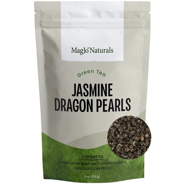 New Imperial Jasmine Dragon Pearls | Loose Leaf Green Tea | Jasmine Green Tea with Amazing Aroma (4 oz)