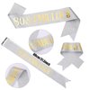"80 & Fabulous"Sash & Rhinestone Tiara Set, 80th Birthday Gifts for Women, Sliver Gold Birthday Sash/Tiara for Women's 80th Birthday Party Decoration (Sliver 80th)