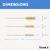 HOME-X Soft-Tip Cleaning Brush Set, Soft Scrub Brush with Long Handle, Handy Crevice-Cleaning Tool, Glassware-Cleaning Brush, Set of 3