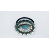 Generic Oval turquoise blue stone metal native hair tie ponytail holder scrunchie