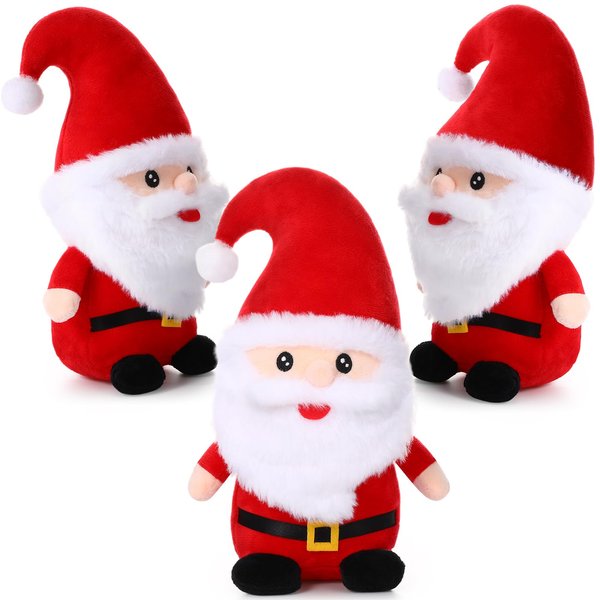 Poen 3 Pcs Christmas Santa Claus Plush Christmas Stuffed Santa Santa Claus Plush Toys Santa Claus Stuffed Dolls Christmas Plush Toys for Xmas Decorations Gift Party Supplies Home Office Car Ornament