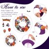 15 Sets Halloween Wreath Decorations Halloween Wreath Signs Craft Kit Felt Halloween Crafts Halloween Door Wreath Hanging Halloween Arts and Crafts with Stickers for Halloween Party Indoor Outdoor