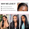 WOWANGEL 9x6 Wear and Go Glueless Wig, Pre Plucked Bleached Knots Lace Front Wig Pre Cut HD Lace Closure Wigs Natural Hairline Straight Wigs 100% Human Hair Wear and Go Wig 22 inch