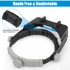 Lighted Optivisor Headband Magnifier, Jewelers Magnifying Glasses 1.5X 2.0X 2.5X 3.5X, Rechargeable Head Mount Magnifier Headset, Hands Free Magnifying Visor for Close Work Crafts Watch Repair Hobby