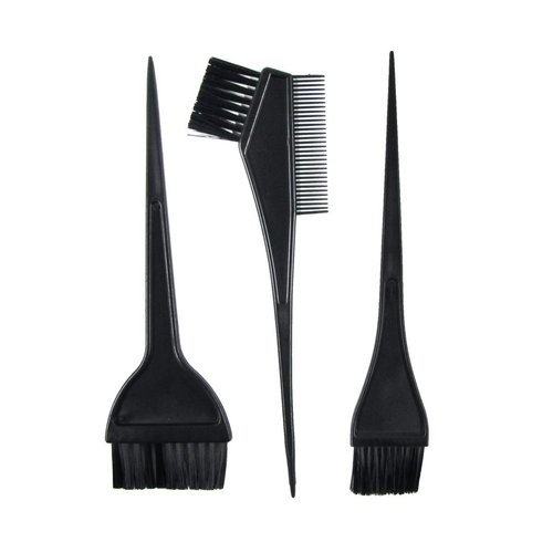 Treasure Gurus 3pc Hair Color Brush Comb Kit Home Salon Dye Bleaching Highlight Tool Set Hairdresser Supplies